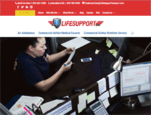 Tablet Screenshot of lifesupporttransport.com